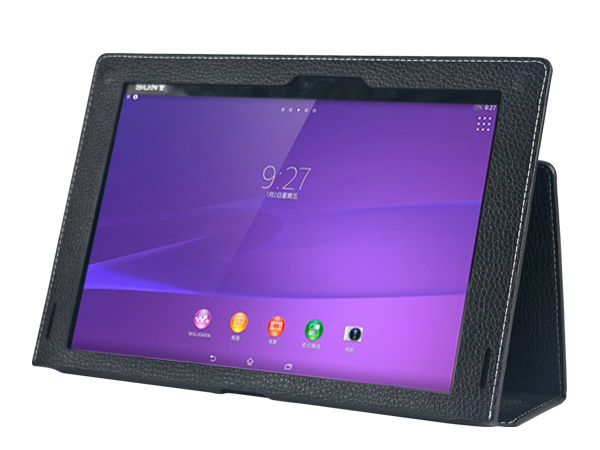 Leather smart case for Sony Z2 Table